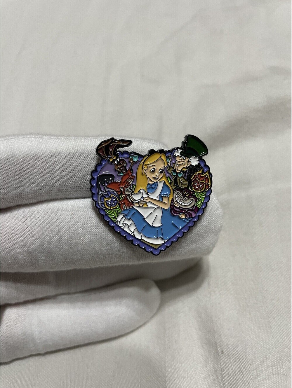 Alice in Wonderland enamel pin brooch anime cartoon cute funny